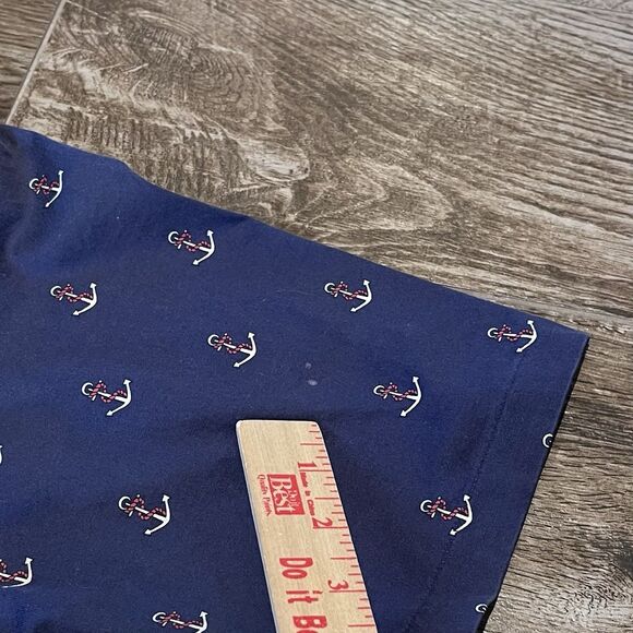 Vintage Polo Ralph Lauren Shirt Mens XL Blue Anchors AOP Boating Geometric - Picture 12 of 13
